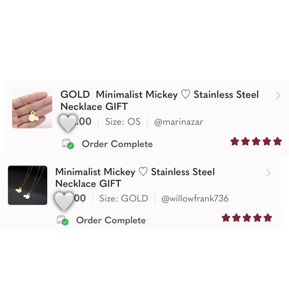 SILVER Minimalist Mickey ♡ Stainless Steel Necklace GIFT - Picture 4 of 4